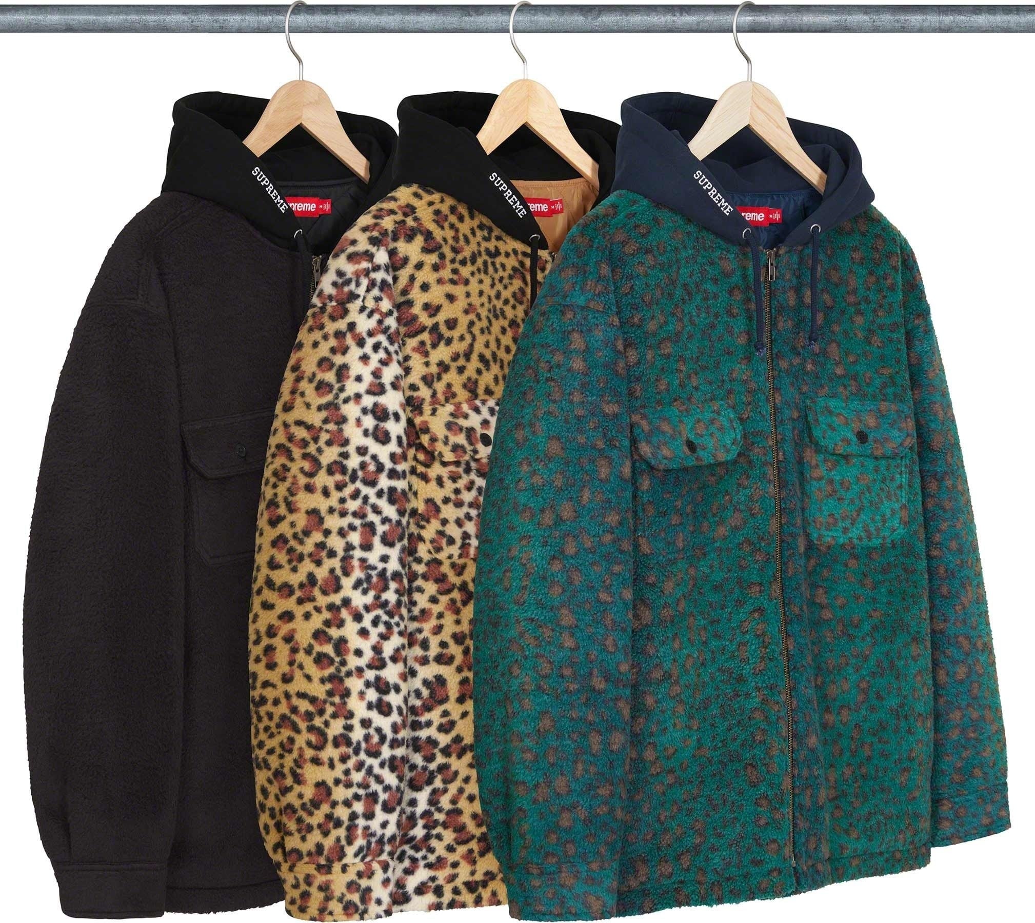 Fleece Zip Up Hooded Shirt